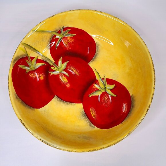 Certified International Other - Certified International Stef Ania Ferri Roma 9" Pasta Bowl with Large Tomatoes